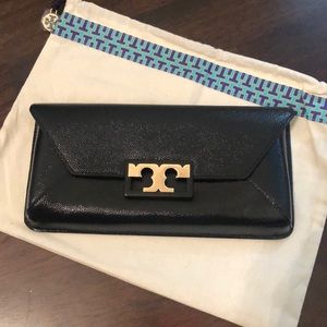 Tory Burch Black Envelop Clutch